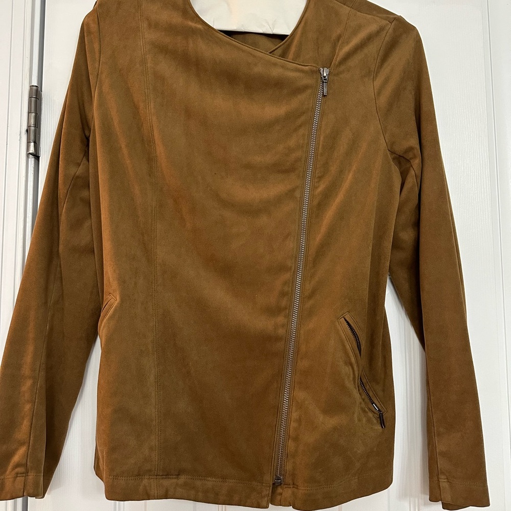 Like New J. Jill Faux Suede Moto Jacket